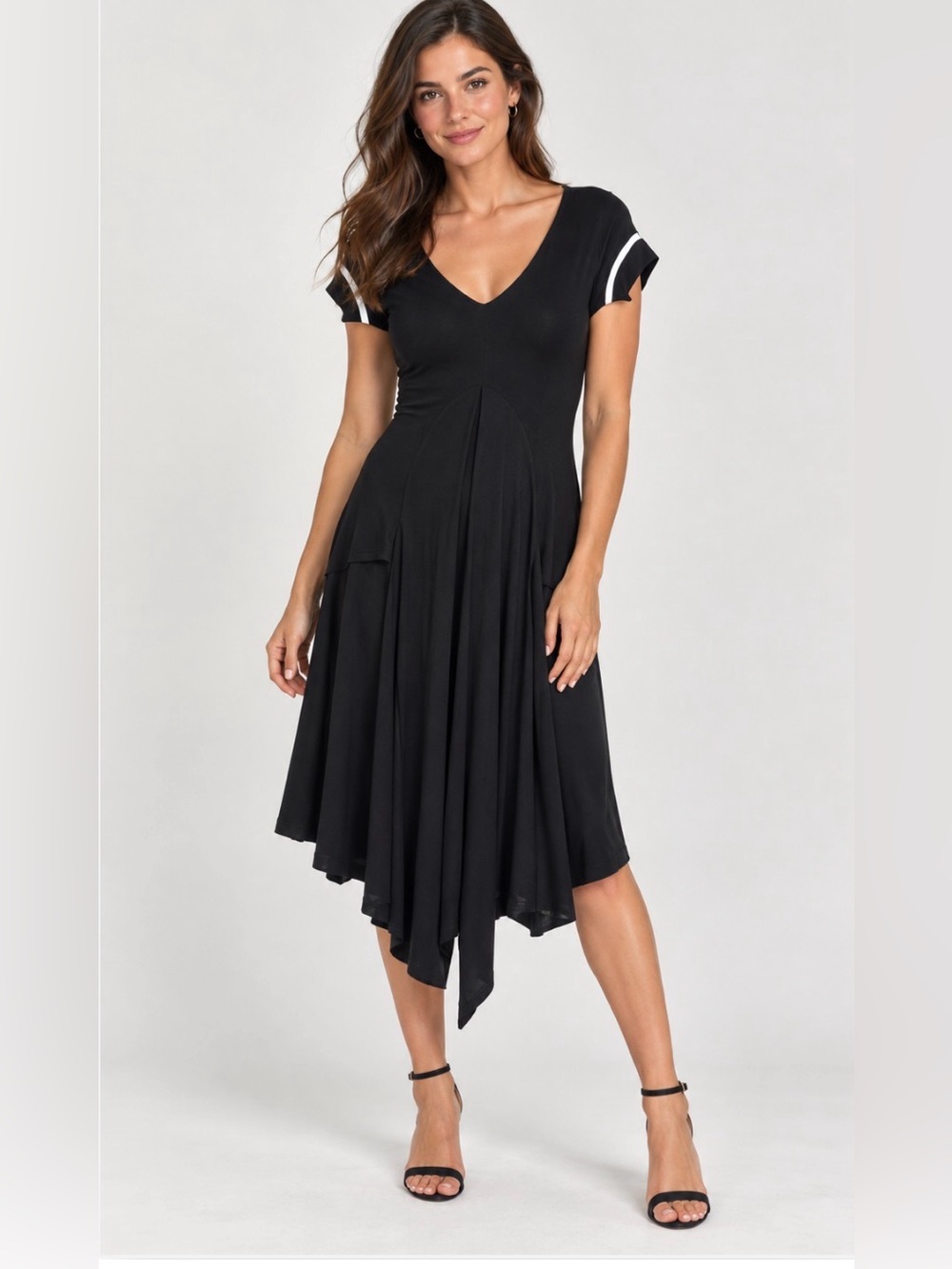Crea Concept A-Line Unique Black Dress Size S / EU 36